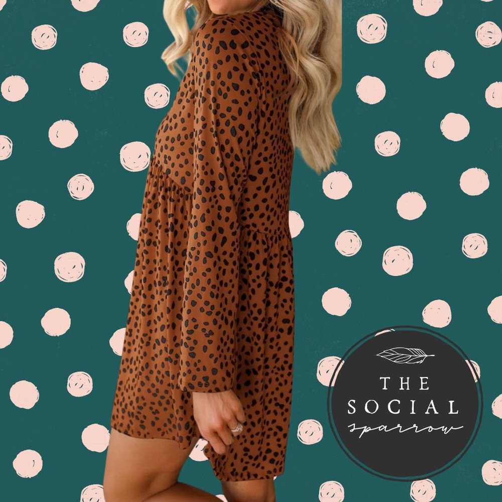 Rust Dot Dress - Picture 3 of 3
